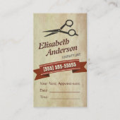 Haarstylist - Creative Retro Appointcard Afsprakenkaartje (Voorkant)