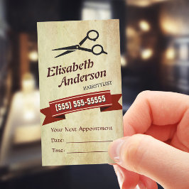 Haarstylist - Creative Retro Appointcard Afsprakenkaartje