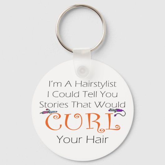 Haarstylist Curl Hair Sleutelhanger (Voorkant)