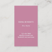 Haarstylist Cute Stippen Scissor & Butterfly roze Visitekaartje (Achterkant)