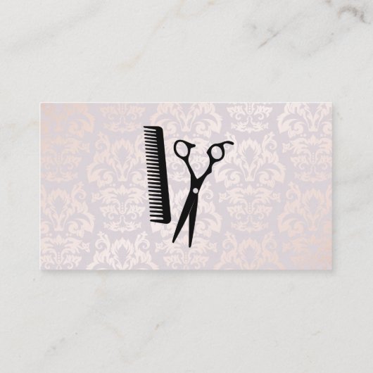 Haarstylist | Damask chique patroon Klantenkaartje (Achterkant)