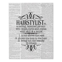 Haarstylist-definitiebord met haarsalon