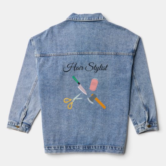 Haarstylist Denim Jacket (Achterkant)