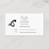 Haarstylist Elegant Black & Gold Design Visitekaartje (Achterkant)