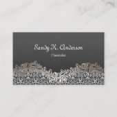 Haarstylist - Elegant Damask Lace Visitekaartje (Voorkant)