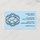 Haarstylist Elegant Mystiek Roos Vines Kraft Visitekaartje (Achterkant)