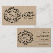 Haarstylist Elegant Mystiek Roos Vines Kraft Visitekaartje (Voorkant / Achterkant)