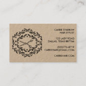 Haarstylist Elegant Mystiek Roos Vines Kraft Visitekaartje (Achterkant)