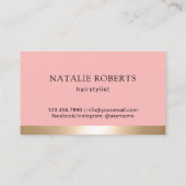 Haarstylist Elegante Roze Curves Beauty Girl Salon Visitekaartje (Achterkant)