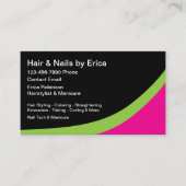 Haarstylist en nageltech thema afsprakenkaartje (Voorkant)