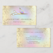 haarstylist FAUX gouden folie schaar Visitekaartje (Voorkant / Achterkant)