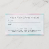 Haarstylist faux iriserende afspraakkaart afsprakenkaartje (Achterkant)