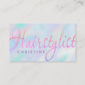 Haarstylist faux iriserende afspraakkaart afsprakenkaartje (Voorkant)