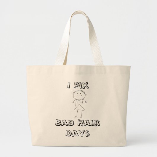 Haarstylist Frenzy Grote Tote Bag (Voorkant)