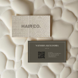 Haarstylist Geometric Modern Neutral Visitekaartje