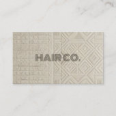 Haarstylist Geometric Modern Neutral Visitekaartje (Voorkant)
