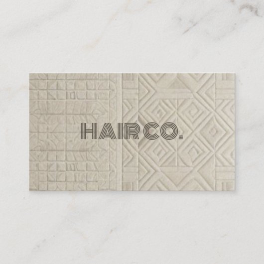 Haarstylist Geometric Modern Neutral Visitekaartje (Voorkant)