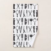 Haarstylist gereedschapspatroon bad handdoek (Handdoek)