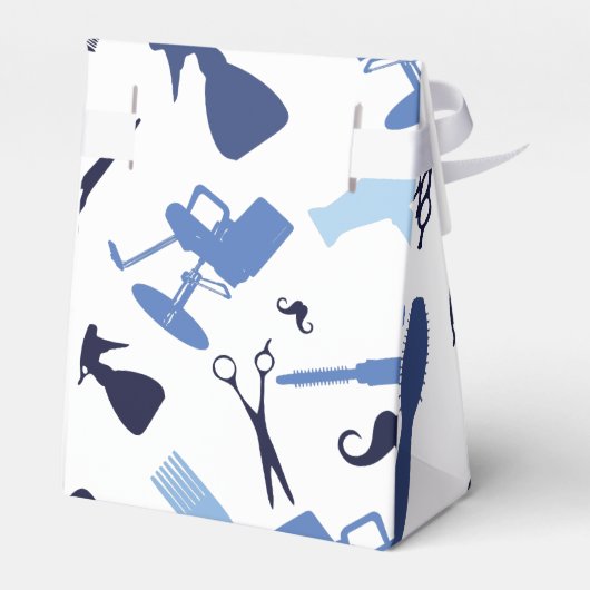 Haarstylist gereedschapspatroon bedankdoosjes (Achterkant)