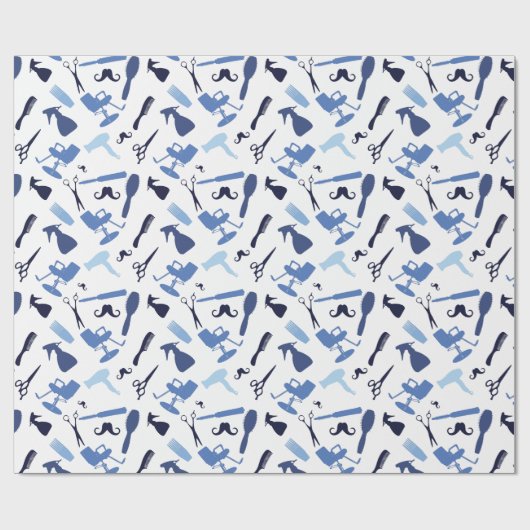 Haarstylist gereedschapspatroon cadeaupapier (Vlak)