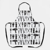 Haarstylist gereedschapspatroon schort (Voorkant)