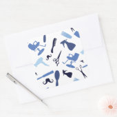 Haarstylist gereedschapspatter vierkante sticker (Envelop)
