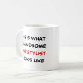 haarstylist, geweldige koffiemok (Voorkant links)