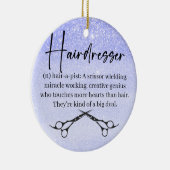 Haarstylist Gift Idea Ceramic Ornament (Rechts)