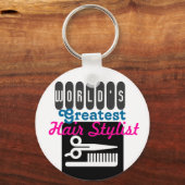 Haarstylist Gift Key-keten - 's werelds grootste Sleutelhanger (Voorkant)