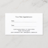 Haarstylist Gold Black White Stripes Afspraak Afsprakenkaartje (Achterkant)