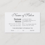 Haarstylist Gold Bobby Pins Afsprakenkaartje (Achterkant)