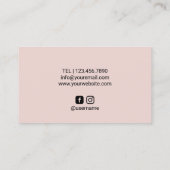 Haarstylist Gold-schijven Blush roze schoonheidssa Visitekaartje (Achterkant)