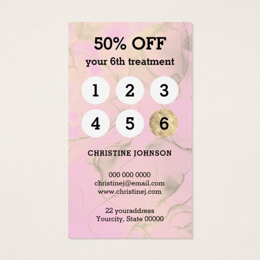 haarstylist goudschaar - trouwerij visitekaartje (Achterkant)