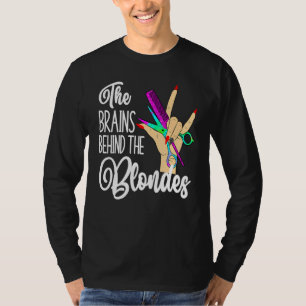 Haarstylist haar kapper womens rockhand t-shirt
