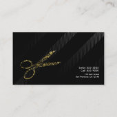 Haarstylist Hair Dresser Gold & Black Chic Glam Visitekaartje (Achterkant)