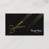 Haarstylist Hair Dresser Schaar Goud & Zwart Visitekaartje (Voorkant)