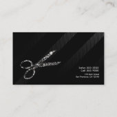 Haarstylist Hair Dresser Silver en Black Chic Glam Visitekaartje (Achterkant)