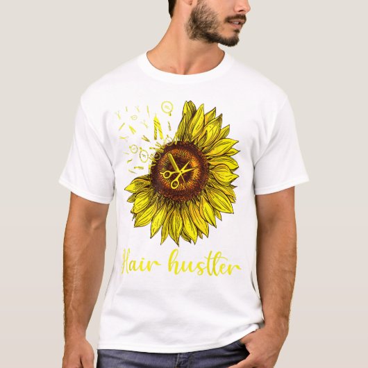 Haarstylist Hair Hustler Shirt St Sunflower Gift (Voorkant)