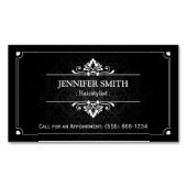 Haarstylist Hair Salon -  schaduw van Damask Magnetisch Visitekaartje (Voorkant)