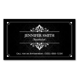 Haarstylist Hair Salon -  schaduw van Damask Magnetisch Visitekaartje