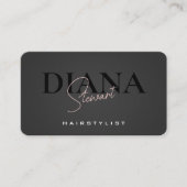 Haarstylist Hair Stylist Black stijl Visitekaartje (Voorkant)