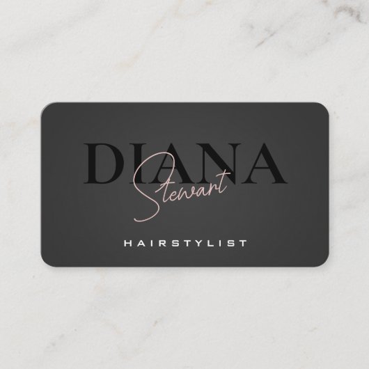Haarstylist Hair Stylist Black stijl Visitekaartje (Voorkant)