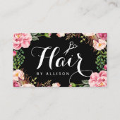 Haarstylist Hair Stylist Romantic Floral Wrapping Visitekaartje (Voorkant)