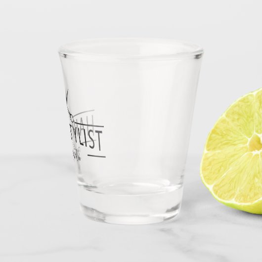 Haarstylist Haircut Scissers Monogram Shot Glas (Rechts)