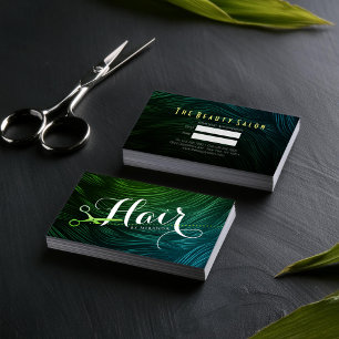 Haarstylist Hairdresser Beauty Green Gold-schaar Afsprakenkaartje