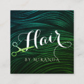 Haarstylist Hairdresser Beauty Green Gold-schaar Afsprakenkaartje (Voorkant)