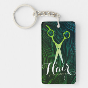 Haarstylist Hairdresser Beauty Green Gold-schaar Sleutelhanger