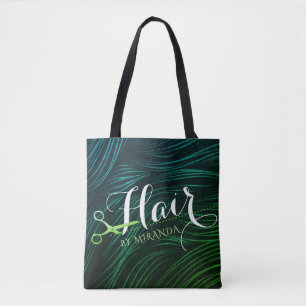 Haarstylist Hairdresser Beauty Green Gold-schaar Tote Bag