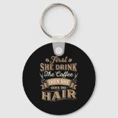 Haarstylist Hairdresser Gift Sleutelhanger (Voorkant)