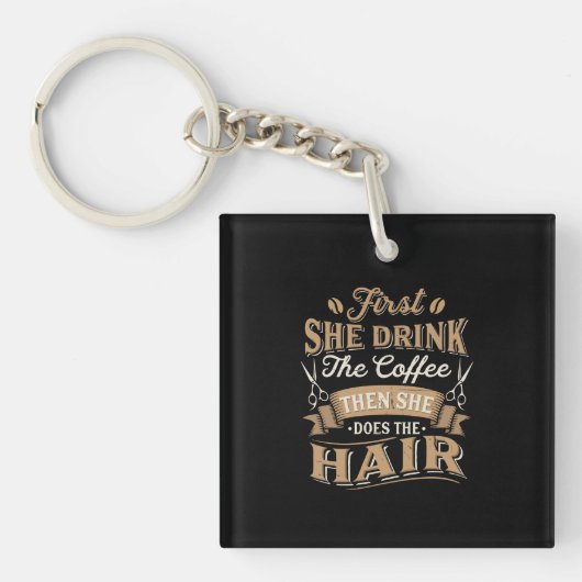 Haarstylist Hairdresser Gift Sleutelhanger (voorkant)